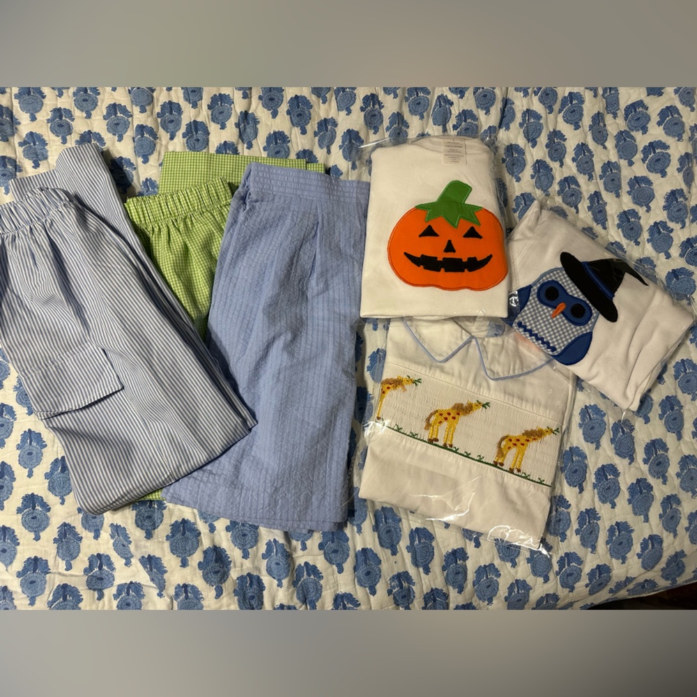 Boys size 6 bundle three pants three tops boutique clothes
